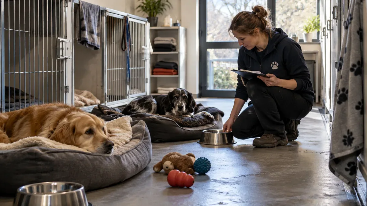 Hond tijdens opvang in een dierenpension